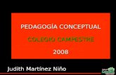 PEDAGOGÍA CONCEPTUAL COLEGIO CAMPESTRE 2008 Judith Martínez Niño.