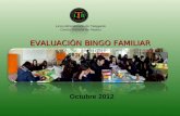 EVALUACIÓN BINGO FAMILIAR Octubre 2012 Liceo Bicentenario de Talagante Centro General de Padres.