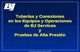 LAR-CENTRO DE ENTRENAMIENTO-NEUQUÉN - ARGENTINA Tuberías y Conexiones en los Equipos y Operaciones de BJ Services y Pruebas de Alta Presión.