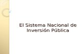 El Sistema Nacional de Inversión Pública. INTRODUCCION.