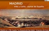 MADRID Villa y Corte, capital de España. Madrid en 1.788. Cuadro “La Romería de San Isidro”.Francisco de Goya.