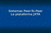 Sistemas Peer-To-Peer La plataforma JXTA. Introducción Peer-To-Peer (P2P): Compartición de recursos informáticos e información mediante intercambio directo.