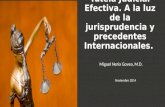 Tutela Judicial Efectiva. A la luz de la jurisprudencia y precedentes Internacionales. Miguel Neria Govea, M.D. Noviembre 2014.