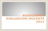 RESULTADOS EVALUACION DOCENTE 2011. Mariana Cardemil López Referencias. Documento MINEDUC sobre Evaluación Docente 2011.