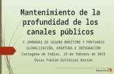Mantenimiento de la profundidad de los canales públicos V JORNADAS DE SEGURO MARÍTIMO Y PORTUARIO GLOBALIZACIÓN, APERTURA E INTEGRACIÓN Cartagena de Indias,