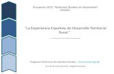Encuentro 2010 "Territorios Rurales en Movimiento“ RIMISP "La Experiencia Española de Desarrollo Territorial Rural." Dr. José Emilio Guerrero. ETSIAM.