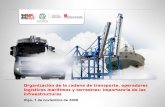 Organización de la cadena de transporte, operadores logísticos marítimos y terrestres: importancia de las infraestructuras Vigo, 7 de noviembre de 2008.