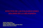EFECTOS DE LAS FULGURACIONES SOLARES EN LA HELIOSFERA SOLARES EN LA HELIOSFERA Andrés Iniesta Mora Física del Sistema Solar Master Astrofísica UCM/UAM.