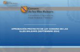 APROBACIÓN PROYECTO DE LEY AGRARIA DE LAS ILLES BALEARS (SEPTIEMBRE 2014)