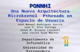 PONNHI PONNHI Una Nueva Arquitectura Microkernel Pthreads en Espacio de Usuario José Manuel Rodríguez García Juan A. Rico Gallego Jesús M. Álvarez Llorente.
