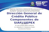 Dirección General de Crédito Público Componentes de SIAFI/UEPEX Expositoras: Lic. Ana Lourdes Alfaro Contreras Lic. Alejandra M. Matamoros Pavón Secretaría.