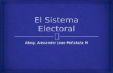 Abog. Alexander Joao Peñaloza M.   Conjunto de instituciones que ordenadamente relacionados entre si contribuyen con una determinada finalidad El Sistema.