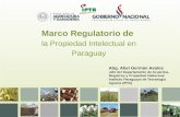 Abg. Abel Germán Avalos Jefe del Departamento de Acuerdos, Registros y Propiedad Intelectual Instituto Paraguayo de Tecnología Agraria (IPTA) Marco Regulatorio.