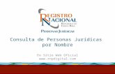 Consulta de Personas Jurídicas por Nombre En Sitio Web Oficial .