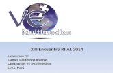 XIII Encuentro RIIAL 2014 Exposición de: Daniel Calderón Oliveros Director de VE Multimedios Lima, Perú.
