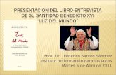 Pbro. Lic. Federico Santos Sánchez Instituto de formación para los laicos Martes 5 de Abril de 2011.