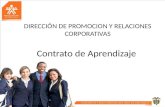 DIRECCIÓN DE PROMOCION Y RELACIONES CORPORATIVAS Contrato de Aprendizaje.