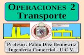 O PERACIONES 2 Transporte Profesor: Pablo Diez Bennewitz Ingeniería Comercial - U.C.V.