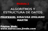 Módulo 1 ALGORITMOS Y ESTRUCTURA DE DATOS PROFESOR: SIRACUSA EMILIANO MARTÍN Página Web: .
