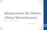 Almacenes de Datos (Data Warehouse) MC Beatriz Beltrán Martínez Primavera 2015.