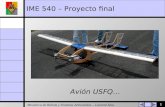 1 Mecánica de Robots y Sistemas Articulados – Laurent Sass IME 540 – Proyecto final Avión USFQ…