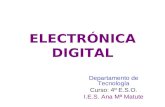 ELECTRÓNICA DIGITAL Departamento de Tecnología Curso: 4º E.S.O. I.E.S. Ana Mª Matute.