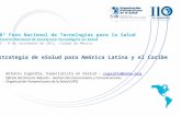 Organización Panamericana de la Salud –  110 años de salud pública 8º Foro Nacional de Tecnologías para la Salud Centro Nacional.