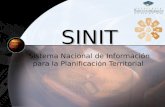 SINIT Sistema Nacional de Información para la Planificación Territorial.