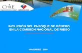 INCLUSIÓN DEL ENFOQUE DE GÉNERO EN LA COMISION NACIONAL DE RIEGO NOVIEMBRE - 2009.