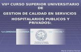VIIº CURSO SUPERIOR UNIVERSITARIO DE GESTION DE CALIDAD EN SERVICIOS HOSPITALARIOS PUBLICOS Y PRIVADOS: “LA DIMENSIÓN HUMANA EN LA CALIDAD ASISTENCIAL”