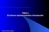 Sistema Económico y Empresa TEMA 3 El entorno macroeconómico: Introducción.