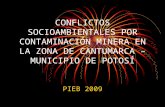 CONFLICTOS SOCIOAMBIENTALES POR CONTAMINACIÓN MINERA EN LA ZONA DE CANTUMARCA – MUNICIPIO DE POTOSÍ PIEB 2009.