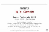 Curso de Postgrado CSIC Grids & e-Ciencia Santander Junio 2006 GRIDS & e- Ciencia Curso Postgrado CSIC Junio 2006, Santander David Rodríguez González Consejo.