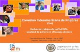 Comisión Interamericana de Mujeres (CIM) Recientes trabajos de la CIM/OEA Igualdad de género en el trabajo decente 1 Reunión Grupo de Trabajo 1 de la CIMT.