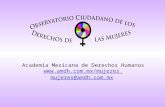 Academia Mexicana de Derechos Humanos  mujeres@amdh.com.mx.