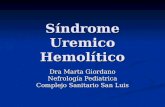 Síndrome Uremico Hemolítico Dra Marta Giordano Nefrología Pediatrica Complejo Sanitario San Luis.