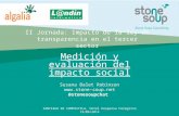Www.stone-soup.net @stonesoupchat II Jornada: Impacto de la ley de transparencia en el tercer sector Medición y evaluación del impacto.
