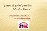 “Centro de Salud Familiar Salvador Bustos” Dr. Cristián Carvacho A. Ps. Paulina Godoy T.