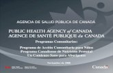 1 Programas Comunitarios: Programa de Acción Comunitaria para Niños Programa Canadiense de Nutrición Prenatal Un Comienzo Sano para Aborígenes Noviembre.
