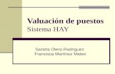 Valuación de puestos Sistema HAY Sandra Otero Rodríguez Francisca Martínez Mateo.