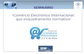 SEMINÁRIO “ Comércio Electrónico Internacional: que enquadramento normativo ”