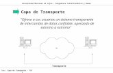Universidad Nacional de Luján - Asignatura Teleinformática y Redes Tema: Capa de Transporte - TCP 1 Capa de Transporte “Ofrece a sus usuarios un sistema.