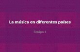 La música en diferentes países Equipo 1 Laura Pausini Laura Alice Rosella Pausini conocida como Laura Pausini, es una cantautora italiana galardonada.