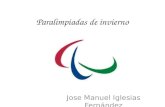 Paralimpiadas de invierno Jose Manuel Iglesias Fernández.