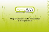 Departamento de Proyectos y Programas. CAPACITACIÓN “Diseño, preparación y evaluación de proyectos sociales”