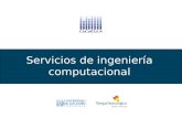 Servicios de ingeniería computacional. ¿Qué es CeCalCULA? Objetivos Organización Areas de investigacion Servicios de Ingeniería Computacional (IC): Adiestramiento.