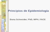 Principios de Epidemiología Dona Schneider, PhD, MPH, FACE.