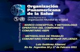 .  MARCO CONCEPTUAL Y METODOLOGIA OPERATIVA DEL COMPONENTE COMUNITARIO AIEPI  METODOLOGIA DE TRABAJO COMUNITARIO PARA MITIGAR INFLUENZA Luis Gutiérrez.
