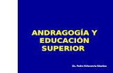 ANDRAGOGÍA Y EDUCACIÓN SUPERIOR Lic. Pedro Echeverría Sánchez.