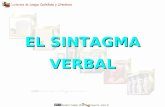 EL SINTAGMA VERBAL El Sintagma Verbal  El sintagma verbal está constituido por un verbo en forma personal o una expresión compleja que funciona como.